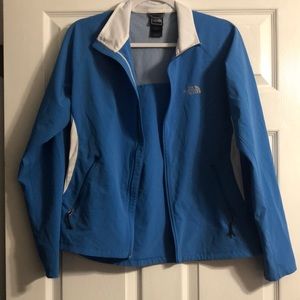Blue north face windbreaker jacket